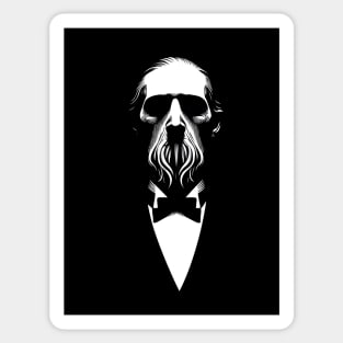 Tentacular Beard Lovecraft Portrait Sticker